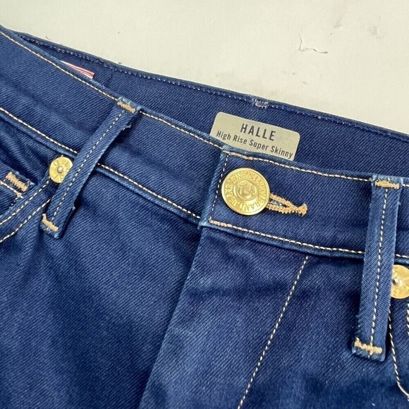 True Religion Halle High Rise Supper Skinny Jeans stretch size 26x29 classic - Picture 15 of 16